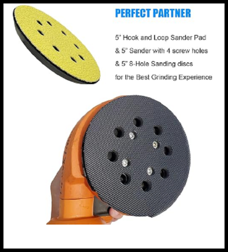 Levigatrice ad anello con gancio e anello 5 pollici 8 fori per Ridgid R2600, R2601 5" - Foto 4 di 5