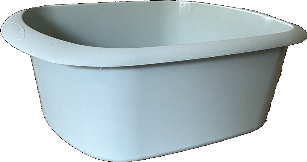 TML Rectangular Plastic Kitchen Home Cleaning Washing Up Sink Bowl 11L - Sage