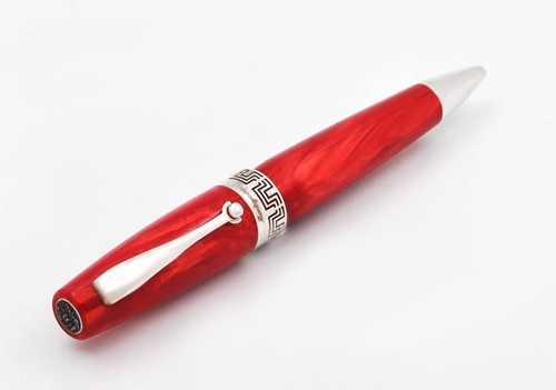 Montegrappa 1912 Kugelschreiber Rollerball Ballpoint Pen 1912 Rot marmoriert - Picture 4 of 7