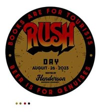 Rush Day Henderson Beer Vinyl Record Slipmat Moon MN-100 NM Neil Peart Geddy Lee