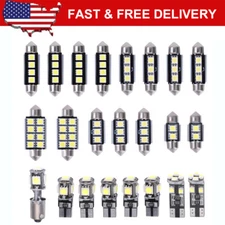 23x Canbus LED Car Interior Inside Light Dome Trunk Map License Plate Lamp Bulb