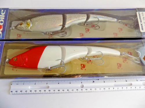 SEBILE MAGIC SWIMMER #228 SLOW SINKING SHAD & RED HEAD 9" - SS20