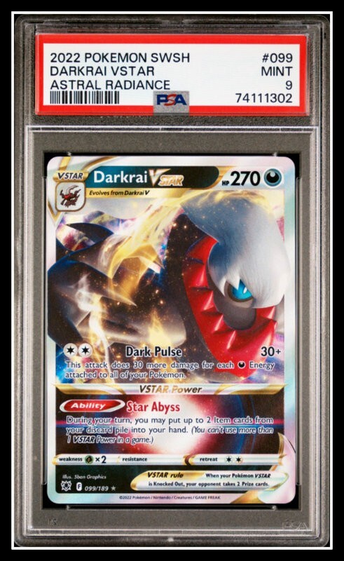 Pokemon Astral Radiance Darkrai Vstar #099 PSA 9 | eBay