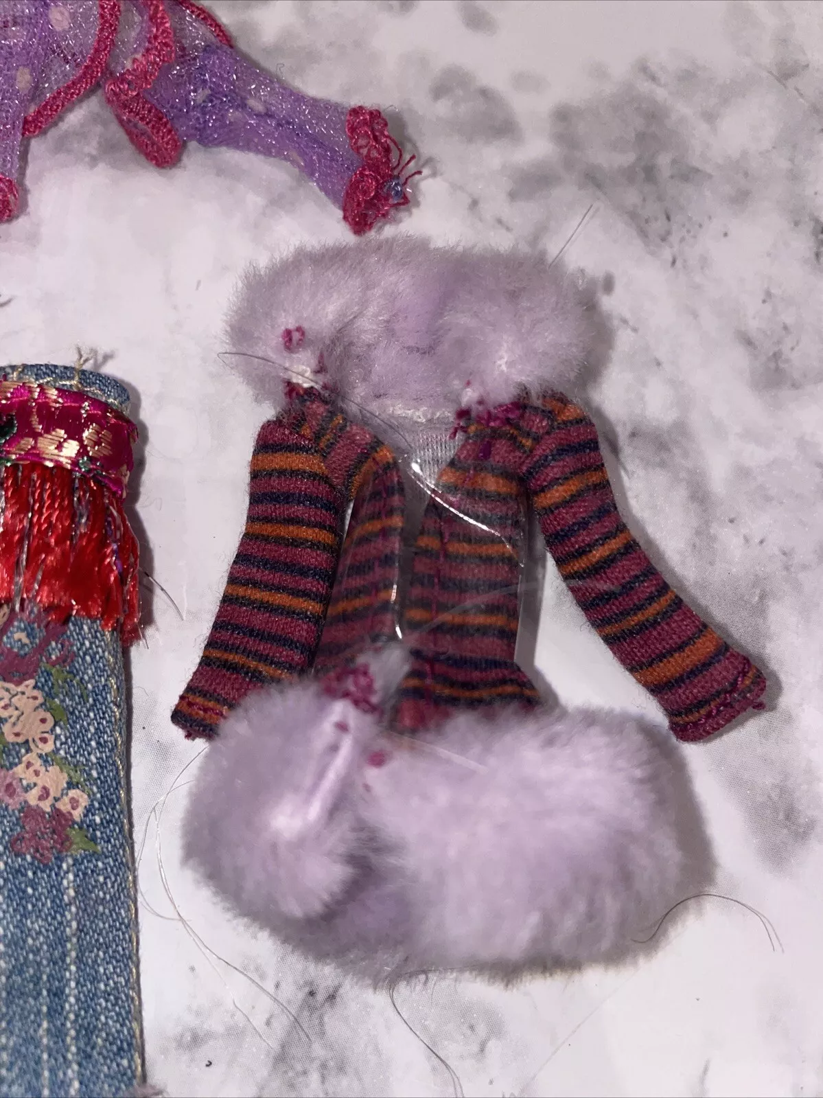 bratz vintage clothing lot jeans pant fur purse bundle parts jacket
