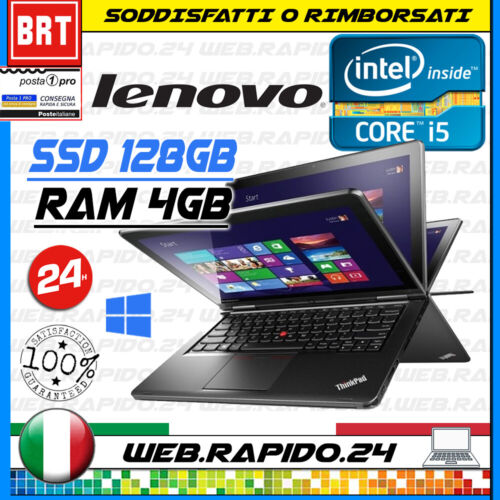 Ordinateur Portable Lenovo Yoga S1 Tablette 12,5 CPU Intel I5-5400U 4GB RAM SSD - Photo 1/6