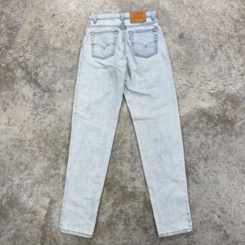 VTG Levis 550 Jeans Womens 7 Long Blue Mom Loose Tapered 90s Light Wash USA made