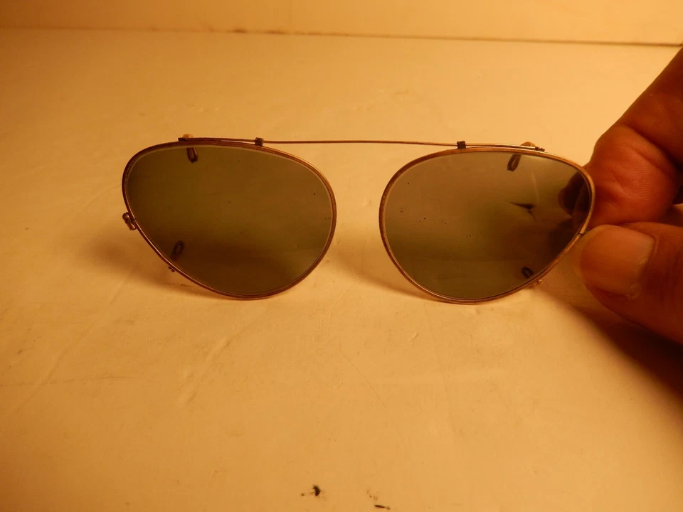 Gafas de sol y estuche vintage raras Ray-Ban años 50 Bausch & Lomb con clip 48 mm Foto 4 de 4