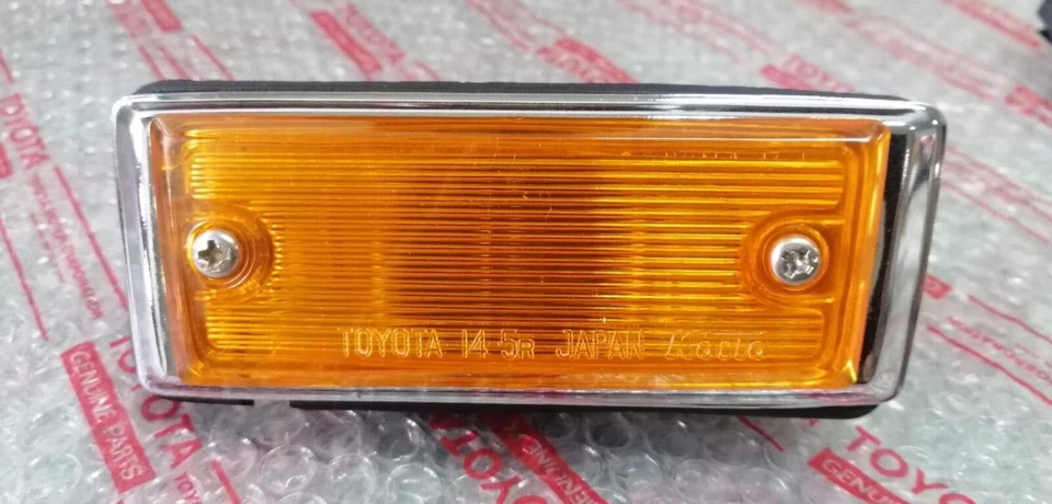 Lámparas de señal de giro lateral (izquierda+derecha) TOYOTA CELICA TA22 (1974) piezas originales NOS JAPÓN Foto 2 de 4