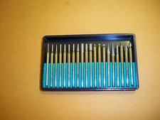 20 PC. DIAMOND BURR SET 1/8" SHANK MEDIUM GRIT NEW  120-150 GRIT FREESHIPPING