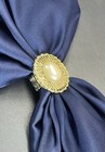 Pretty Faux Pearl Cabochon Scarf Slide Stretch Ring Country Western Cowgirl Gift — photo 1