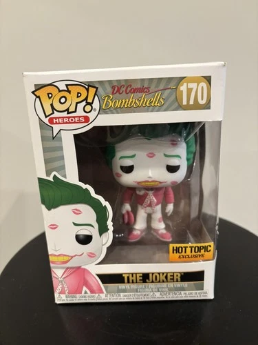 Funko Pop! Heroes:DC Bombshells The Joker Pink #170 Hot Topic Exclusive, Kisses!