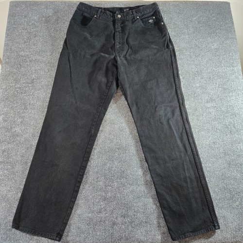 Harley-Davidson, Vintage Harley Davidson Jeans Mens 38x34 Black Traditional Fit Denim Biker Rider