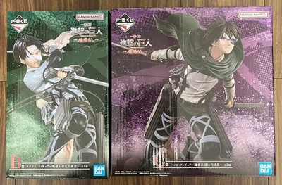 Ichiban Kuji Attack on Titan The Rumbling B C Levi Hanji Figure Set New Japan FS