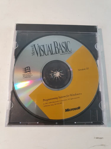 Microsoft Visual Basic Professional Edition Version 3.0 PC CD-ROM 1994 Windows 3