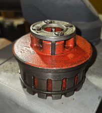 Ridgid 00-R Old Style Ratcheting 3/8" Pipe Threading Die Head w/Dies
