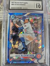 2021 Bowman Chrome Draft Sapphire Edition - Kevin Alcantara #BDC-62 (RC) CSG 10