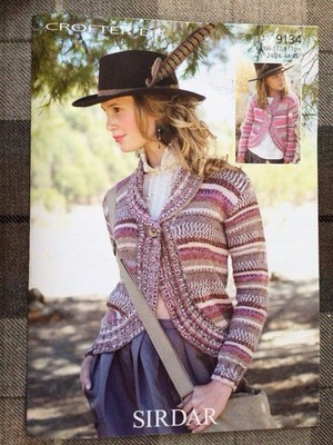 Sirdar Crofter D/K Damen/Mädchen Strickjacken Strickmuster Größe 24-46'' 9134