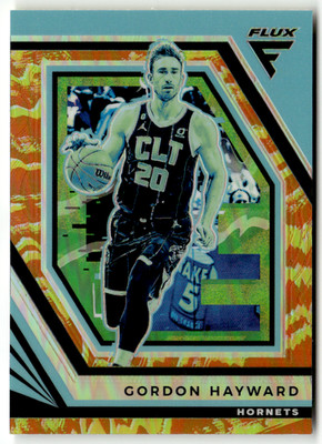 2022-23 Panini Flux NBA No. 66 Gordon Hayward Orange Yellow Prizm