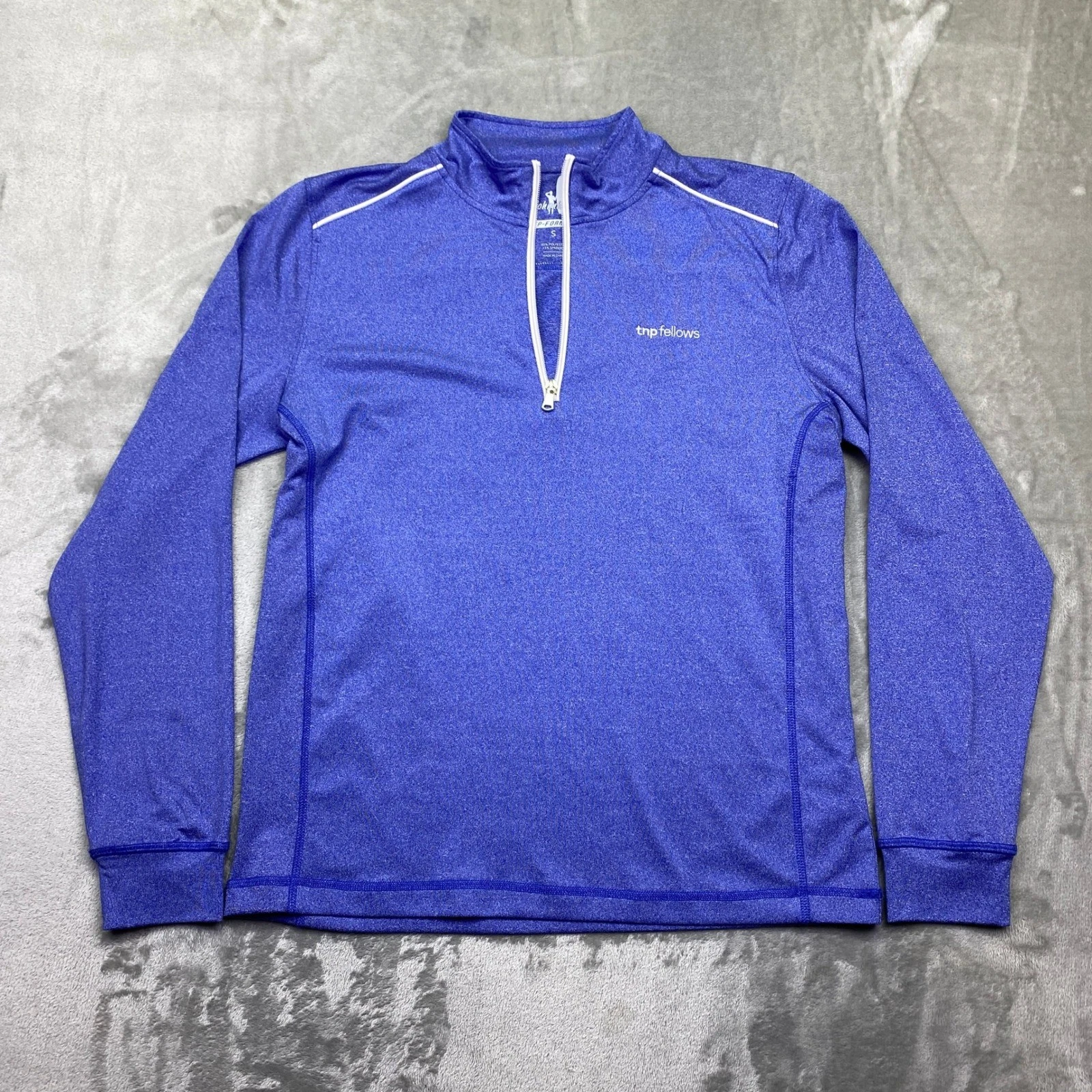 Johnnie O Prep Performance Pullover Blue Quarter Zip Size S Athleisure Boho