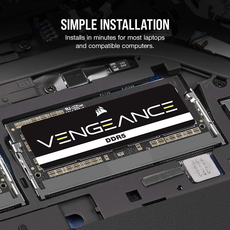 CORSAIR Vengeance 32GB (2 x 16GB) 262-Pin DDR5 SO-DIMM DDR5 5600 (PC5 44800) Lap - Image 4 of 4