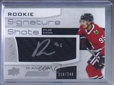 2018 Upper Deck Engrained Rookie Signature Shots 216/249 Dylan Sikura Auto aw2