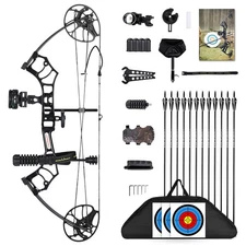 Lightweight Compound Bow Package for Youth ＆ Adult，10-50Lbs,Archery Hunting Bow