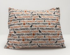 Handmade Halloween Throw Pillow Bat Black Orange Cats Goth Punk Spooky Decor