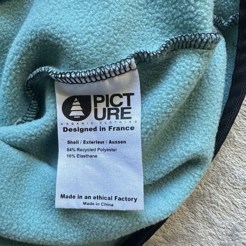 Picture Organic Clothing Fleece Pullover L Colorblock Blue Cream Black gorpcore - Picture 3 of 16