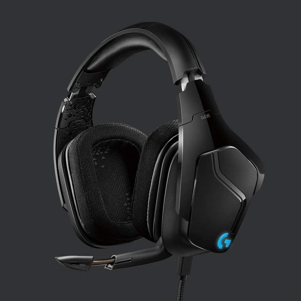 Logitech G635 LIGHTSYNC Surround Sound Gaming Headset - Black - Image 3 of 4