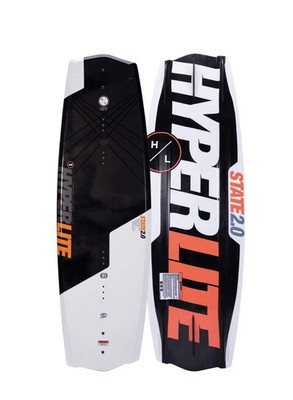 Hyperlite State 2.0 Wakeboard Black, White, Orange - Premium Performance  