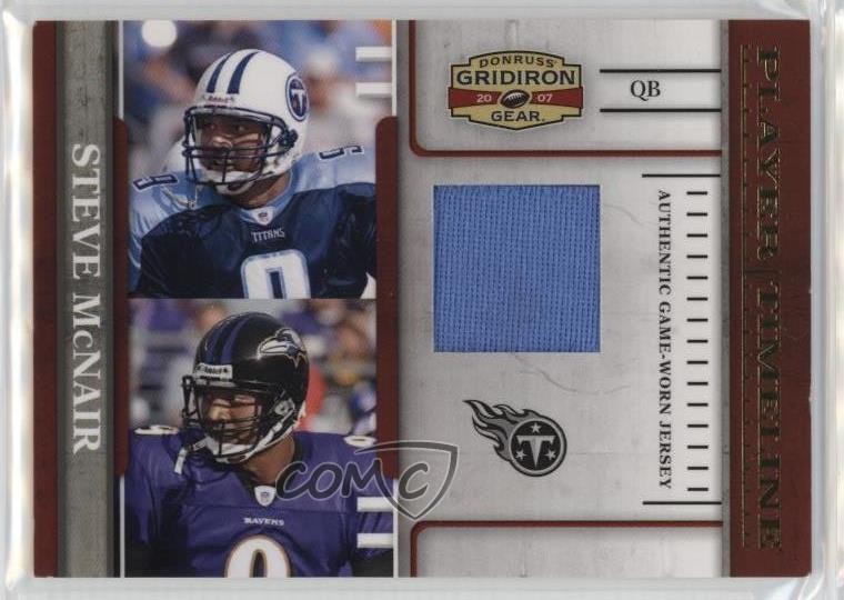 2007 Donruss Gridiron Gear Player Timeline Jerseys /250 Steve McNair #PT-22 1d3o