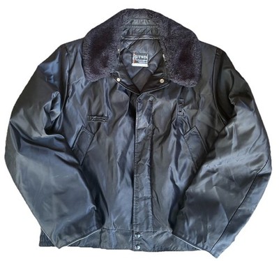 Vintage Cop Bomber Jacket Black Men's 46 USA Union Made