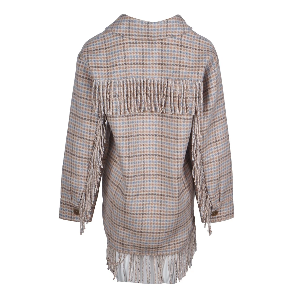 Sandro Paris Women's Jacket Size 36 FR / S Fringe Wool SFPOU00348 - Image 4 of 4