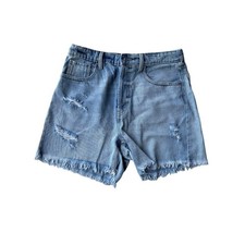 Wild Fable Light Wash Distressed Super High-Rise Cutoff Denim Shorts Size 8