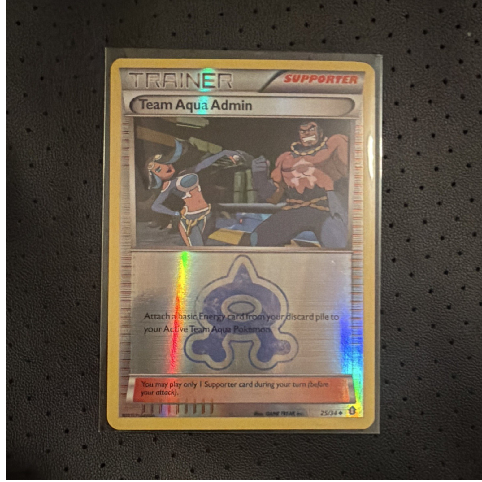 Pokémon TCG Team Aqua Admin Double Crisis Trainer 25/34 Reverse Holo English