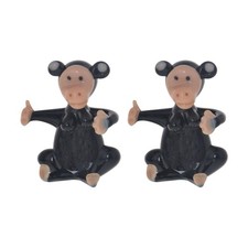 2PK Gibson Gifts Artisan Glass Monkey Home Decoration Sculptures/Figurines