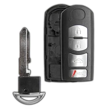 Key Fob Remote 4b Smart Shell Case Replacement for Mazda WAZSKE13D01