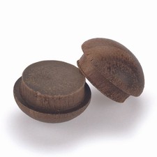 Walnut Button Top Screw Hole Plugs 3/8" 12 pack