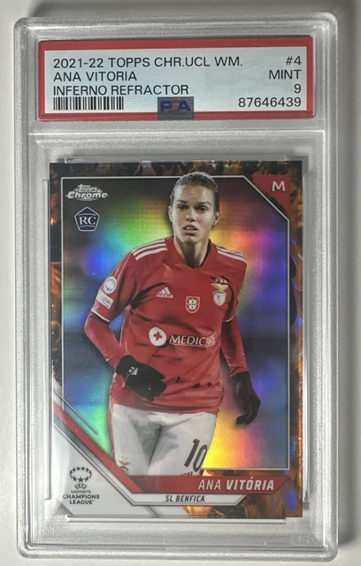 2021-22 Topps Chrome UEFA Women's Champions Leag. /75 Ana Vitoria 4 Inferno PSA9