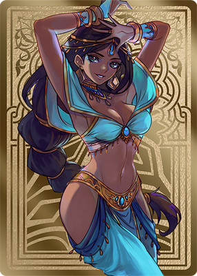 Metal Yasmine / Jasmine Field Center Token Disney ManaMoon Amanda LaPalme