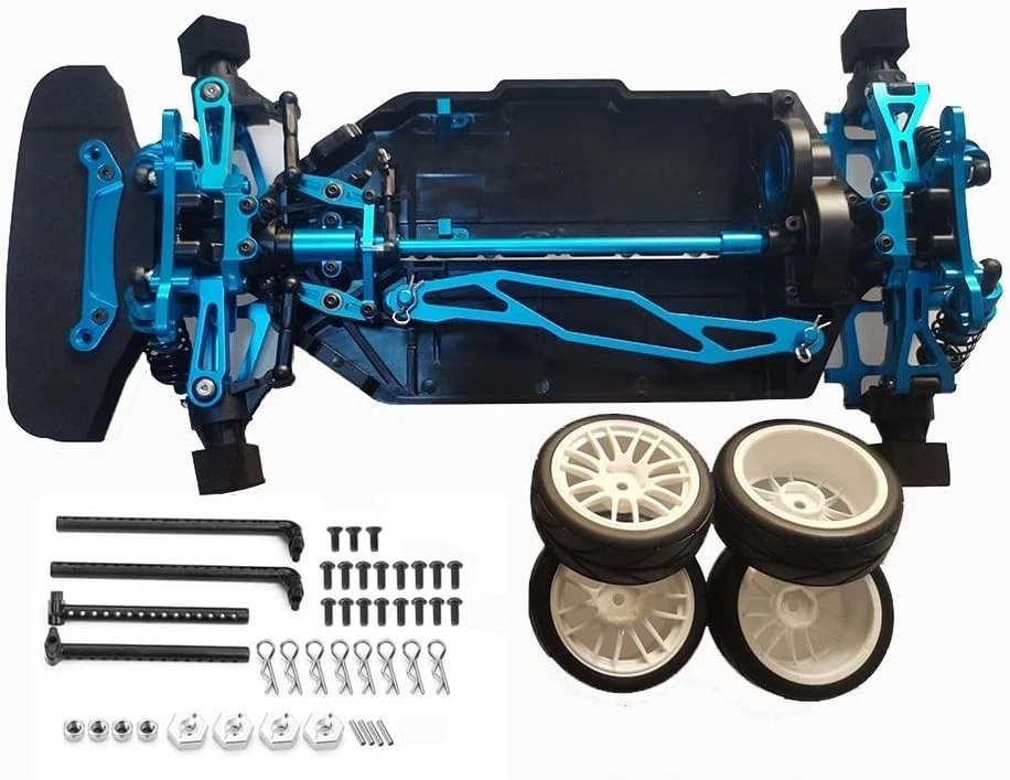 1/10 Alloy Upgrade RC Chassis Tamiya TT02 Frame Kit Shaft Drive Touring Car - Image 2 of 4