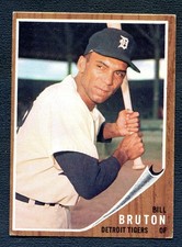 1962 Topps #335 Billy Bruton - Detroit Tigers Ex+