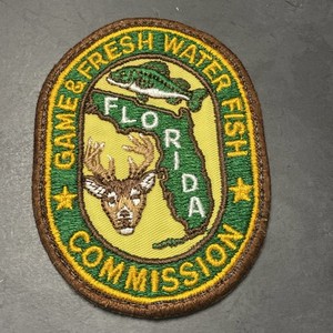 Vintage State of Florida Game & Fresh Water Fish Commission Shoulder Patch -N4