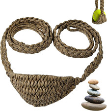 Paracord Balearic Shepherd Sling, 63 Inch Handcrafted Braided Slingshot, Roma...