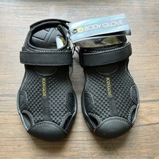 Body Glove Water Shoes Youth Size 13 Black River Sandals Mesh Hook Loop New