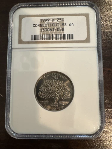 1999-D CONNECTICUT STATE QUARTER - NGC MS64 - 088