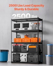 Storage Shelves 5 Tier Adjustable Heavy Duty Garage Shelving Units 2500 Lbs