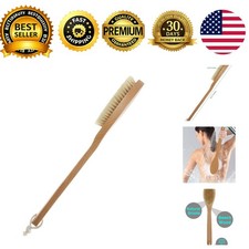 Bath Body Brush Long Handle Wooden Shower Brush Natural Bristles