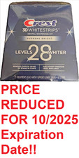 CREST White SUPREME Bright Whitestrips Tooth Whitening Strips Level EXP 10/2025