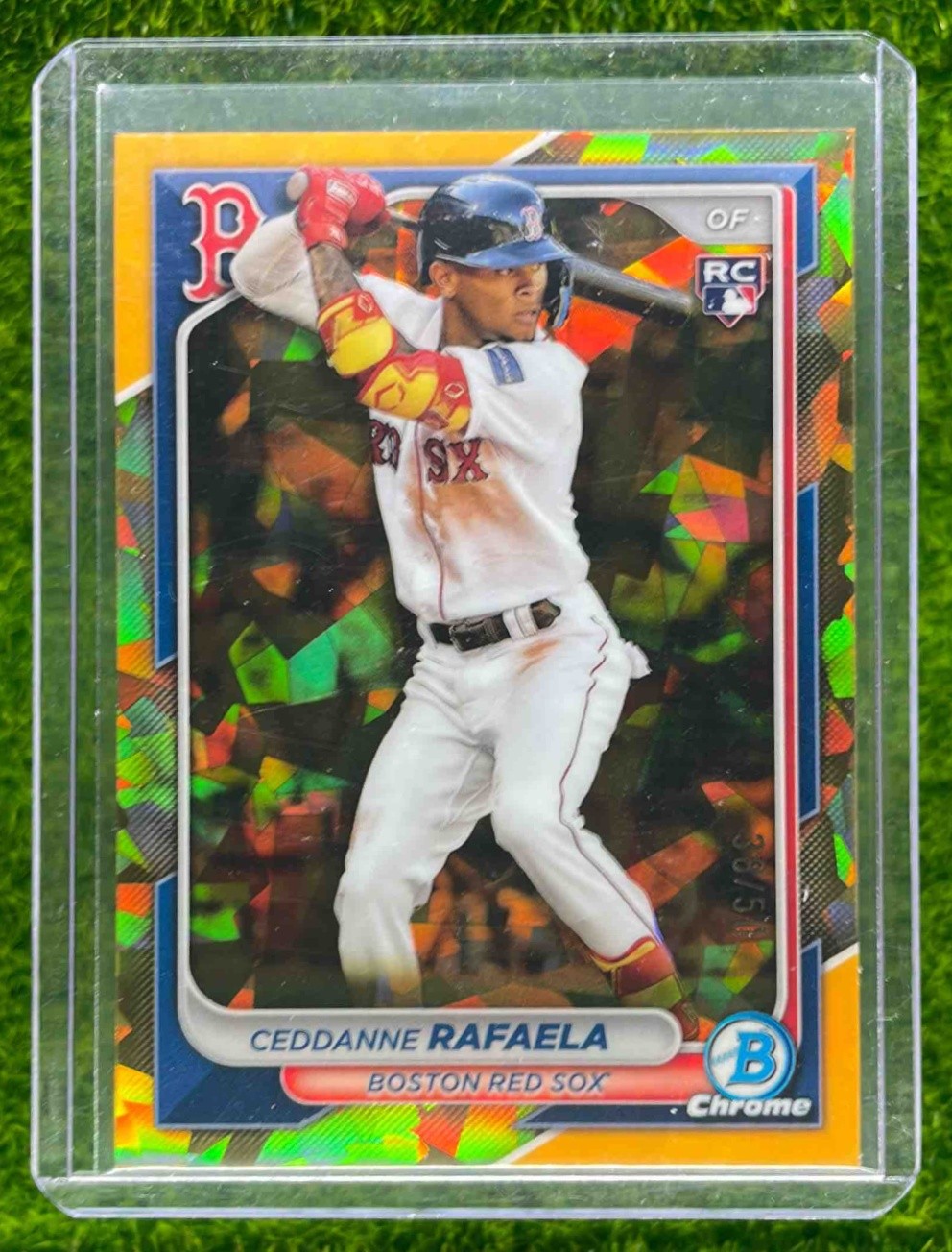 2024 Bowman Chrome Sapphire #5 Ceddanne Rafaela Gold 38/50 Boston Red Sox RC